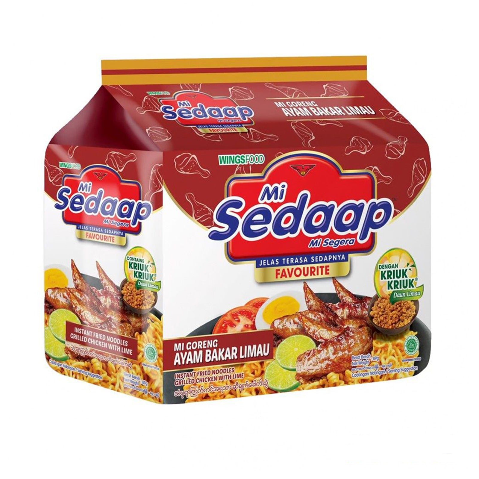 Mi Sedaap Goreng Ayam Bakar Limau 89g x 5