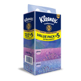 Kleenex Family Box Facial Tissue Natural Gentle Clean 3Ply 90sheets x 5
