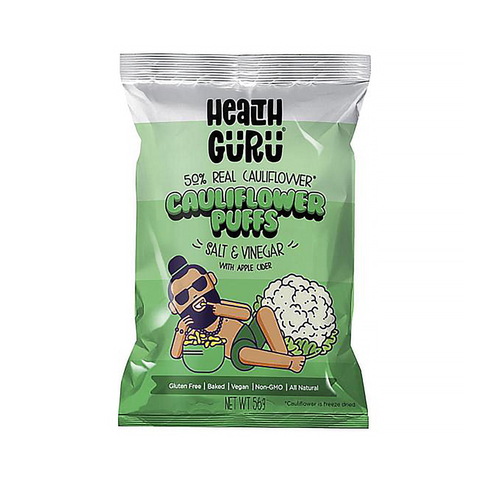 Health Guru Cauliflower Puffs Sea Salt and Vinegar 56g