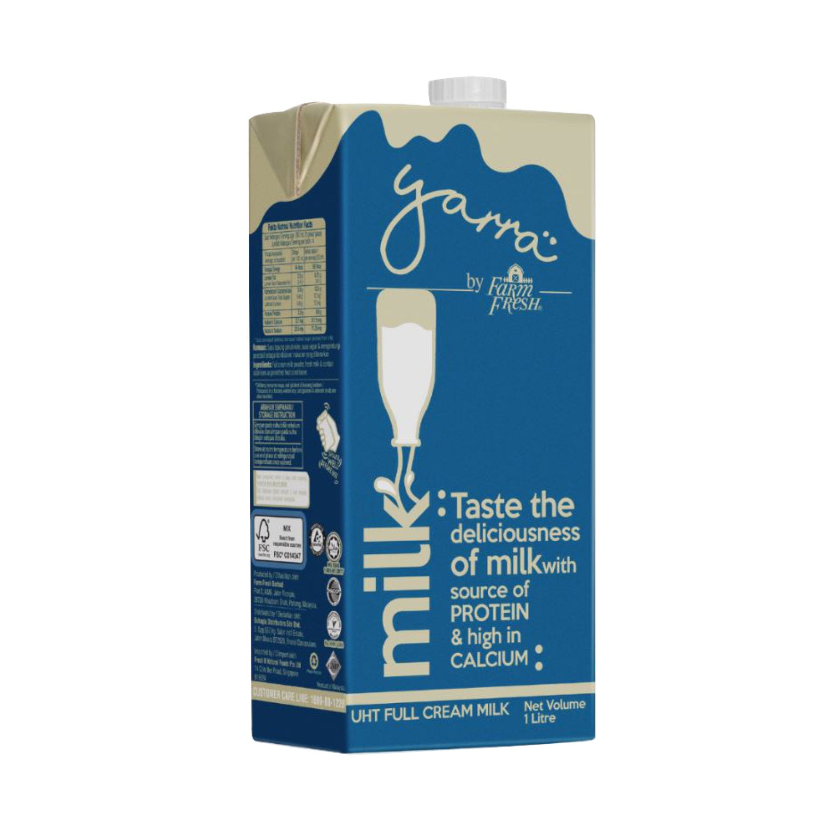 Yarra Farm Fresh Full Cream Milk UHT 1L