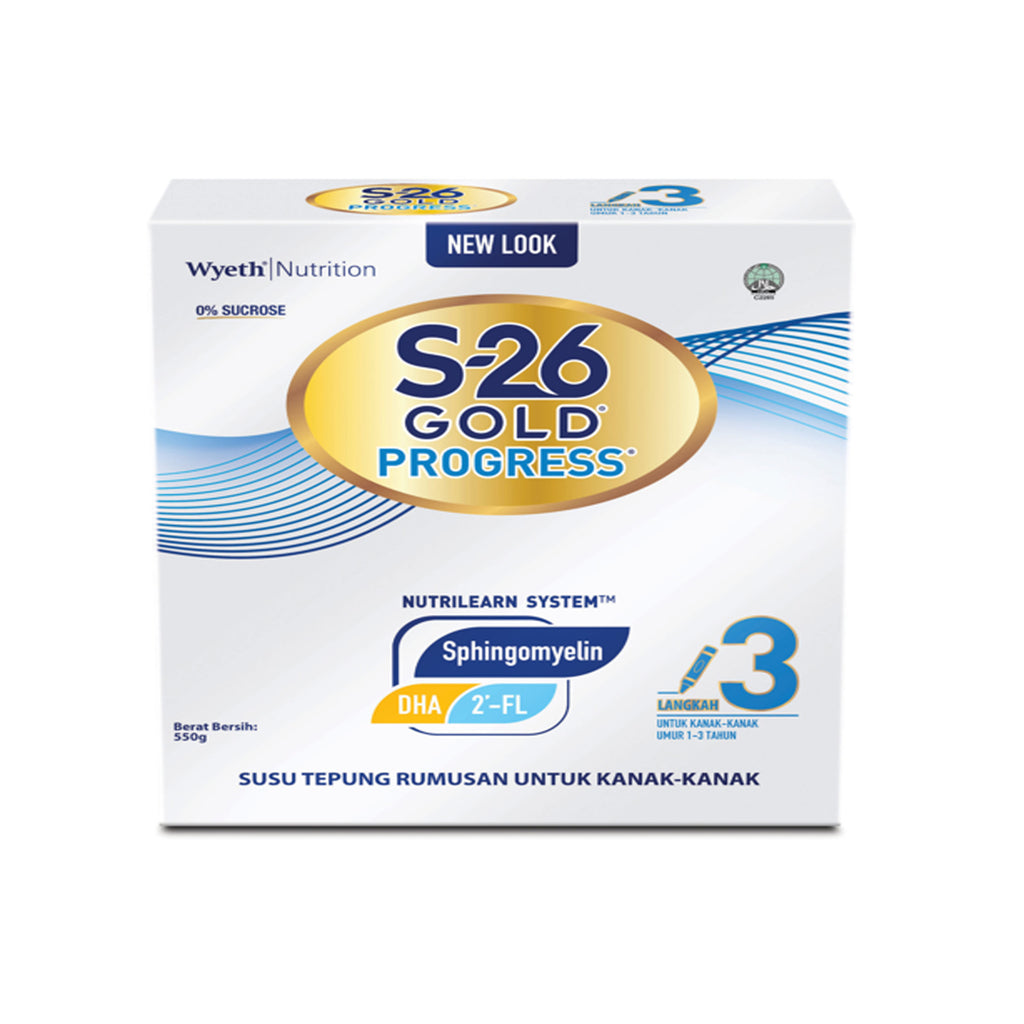 Wyeth S-26 Gold Progress Step 3 Growing Up Milk Powder 550g