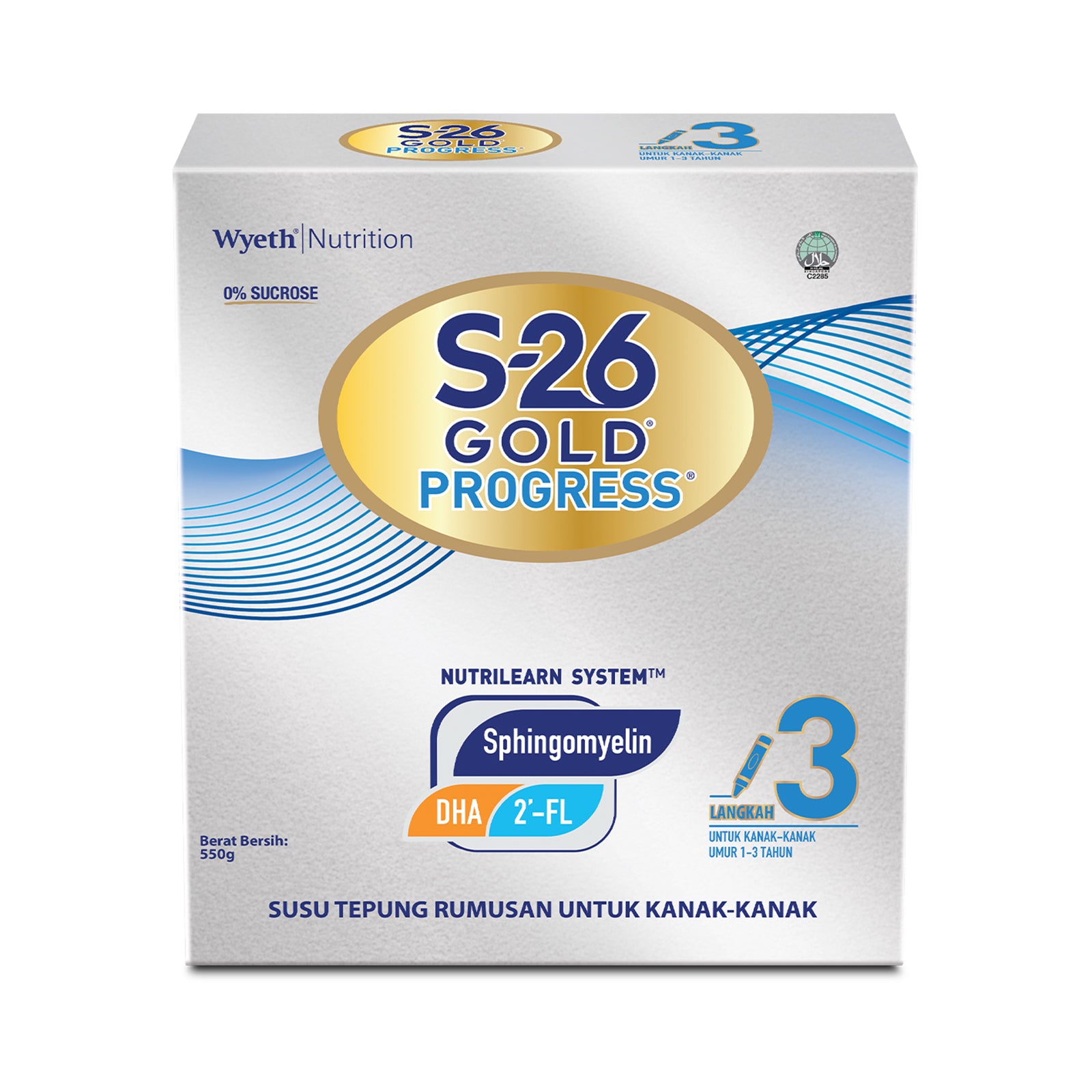 Wyeth S-26 Gold Progress Step 3 Growing Up Milk Powder 550g