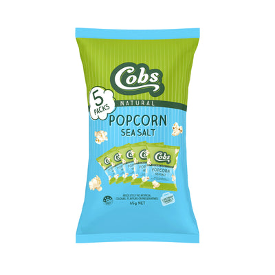 Cobs Natural Sea Salt Popcorn Multipack 13g x 5