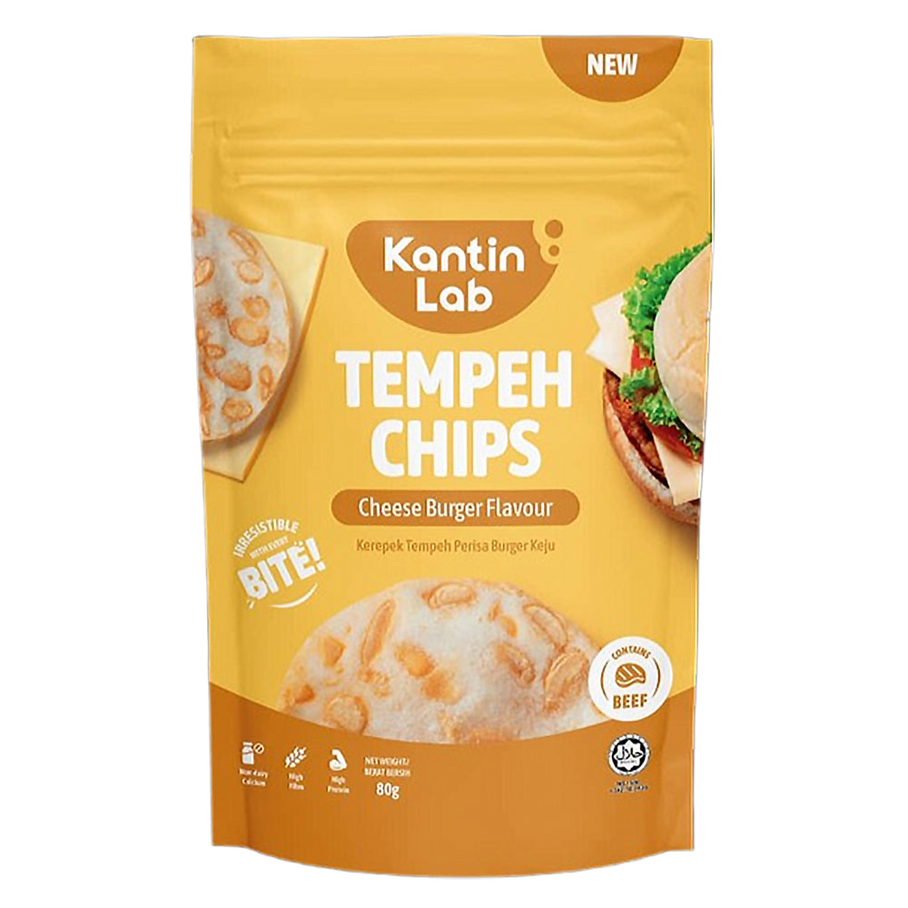 Kantin Lab Cheese Burger Flavoured Tempeh Chip 80g
