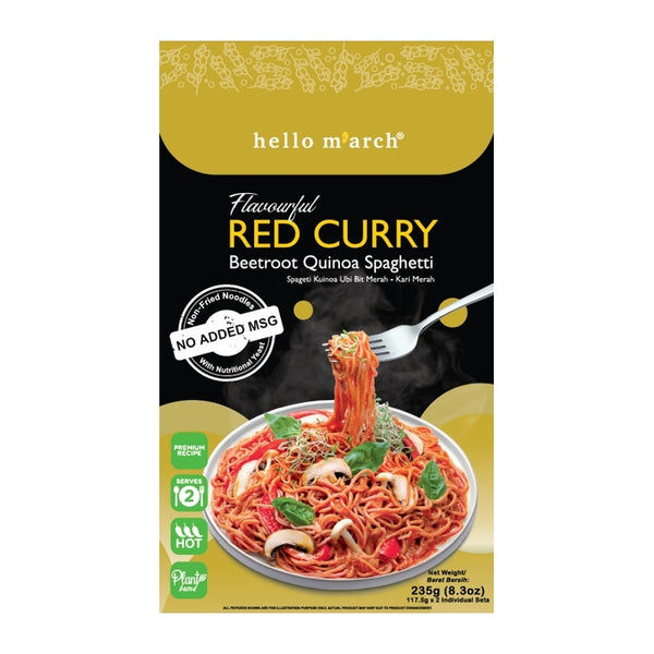 Hello M'arch Red Curry Beetroot Quinoa Spaghetti 235g