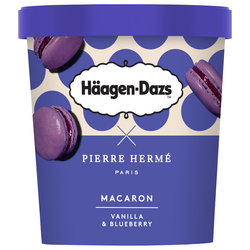 Haagen Dazs Macaron Vanilla and Blueberry 420ml