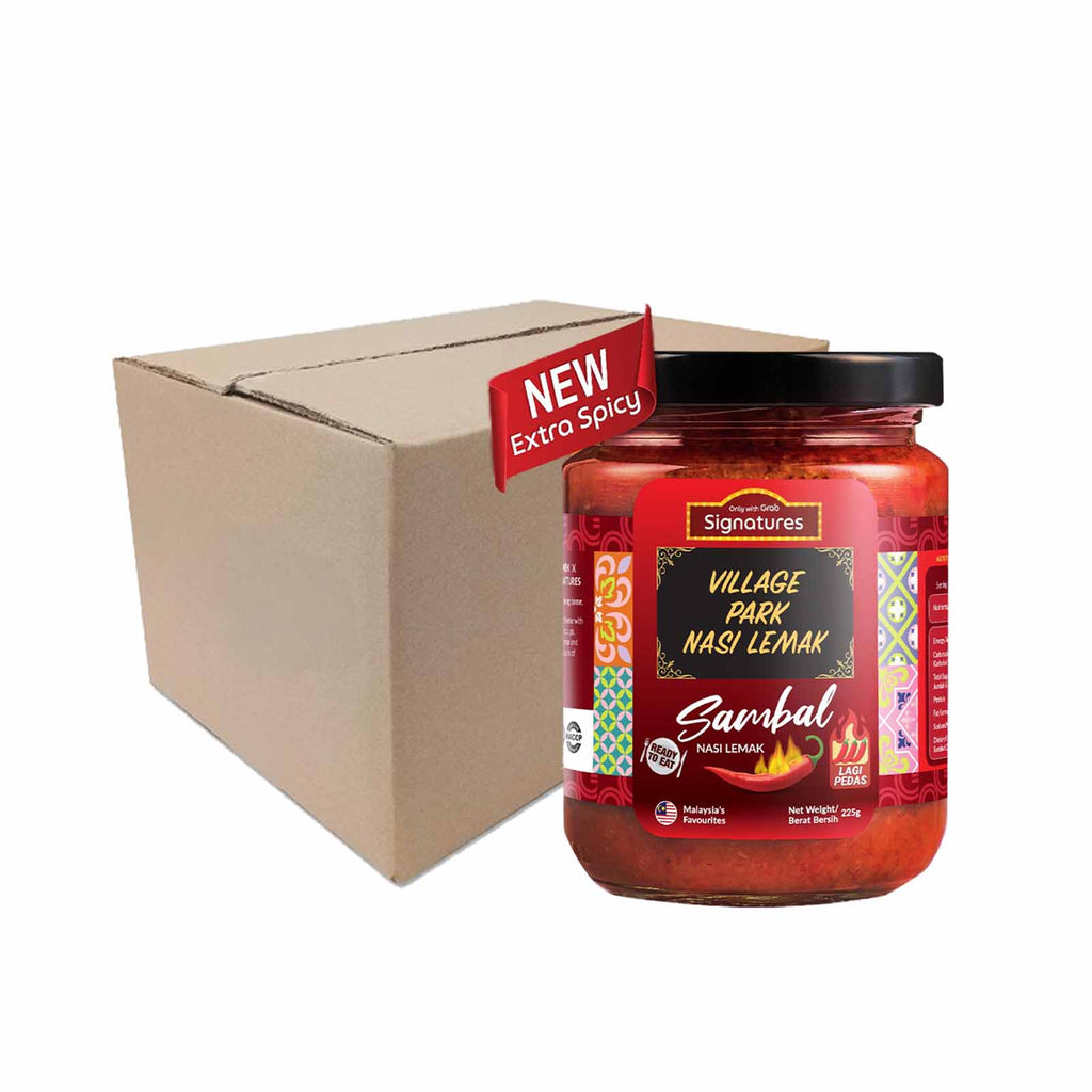 Grab Siganture Village Park Nasi Lemak Lagi Pedas Sambal Jar 225g