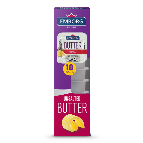 Emborg Mini Unsalted Butter 8g x 10
