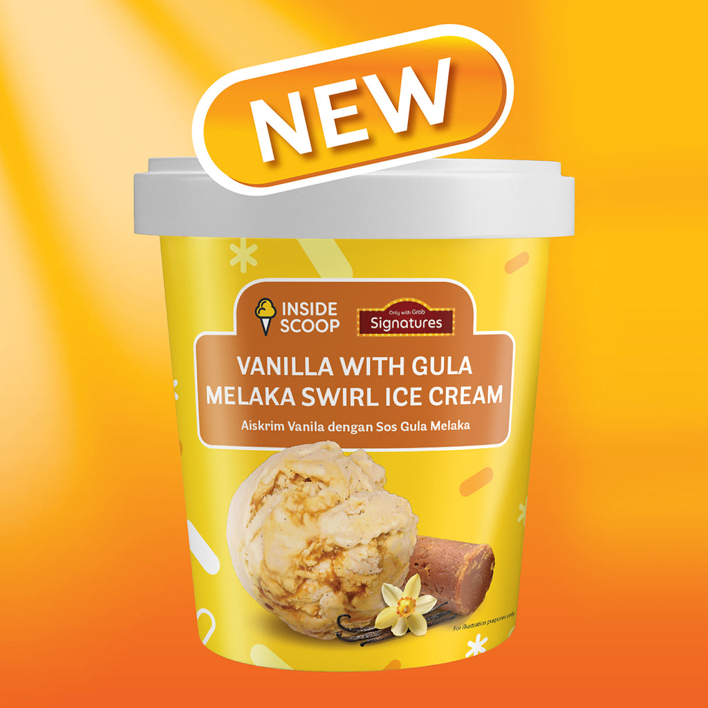 Grab Signatures Inside Scoop Vanilla Gula Melaka Swirl 473ml