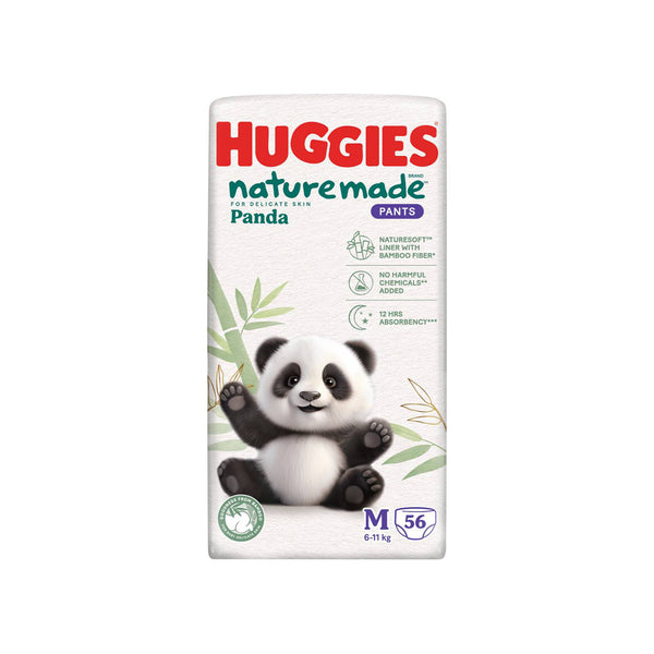 Huggies Naturemade Panda Pants Size M 56pcs/pack