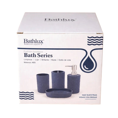 Bathlux 71917 4Pcs Bathroom Set-Blu