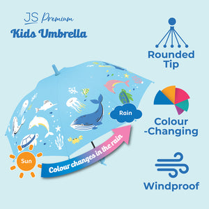 JS Premium Kids Umbrella Under the Ocean 1unit