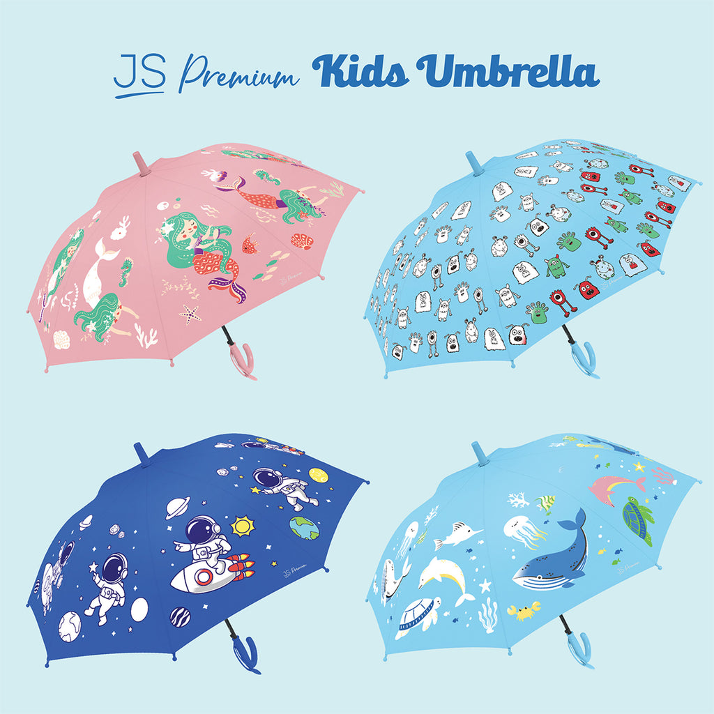 JS Premium Kids Umbrella Blue Excavator 1unit