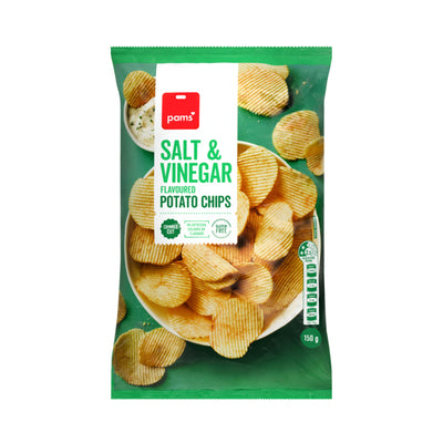 Pams Salt & Vinegar Potato Chips 150g