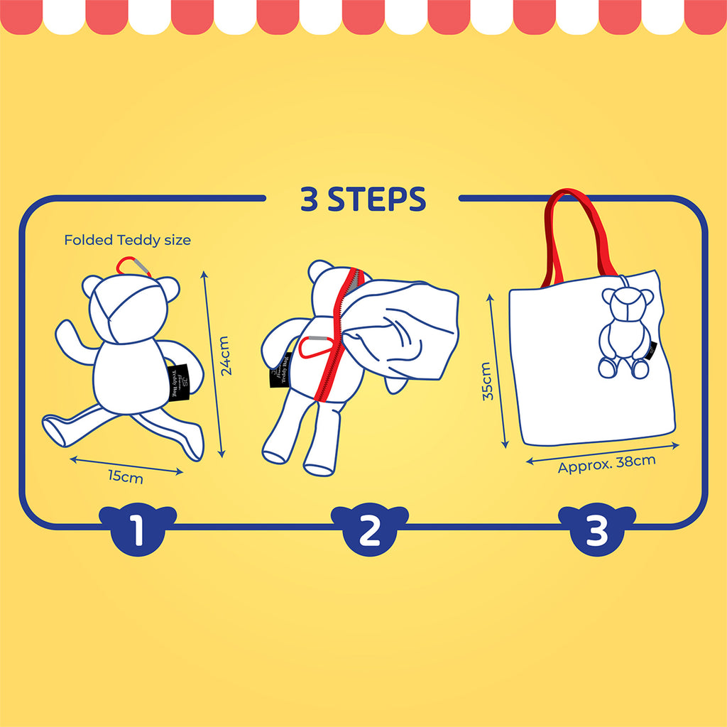 JS Premium Teddy Bag Bluebell