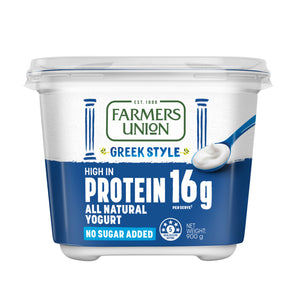 Farmers Union Greek Style Natural High Protein Yogurt 900g