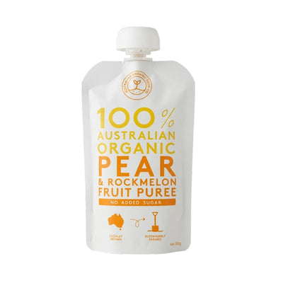 Australian Organic Food Co Pear and Rockmelon Fruit Puree 120g
