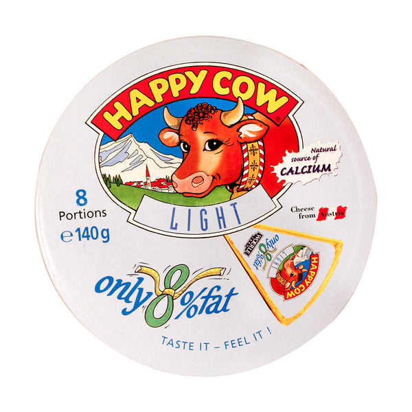 Happy Cow Triangles of Processed Light Cheese 140g
