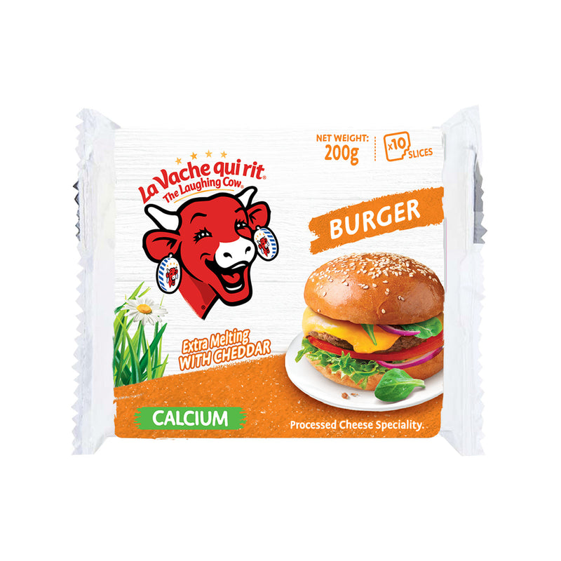 The Laughing Cow Burger Cheddar Cheese 200g