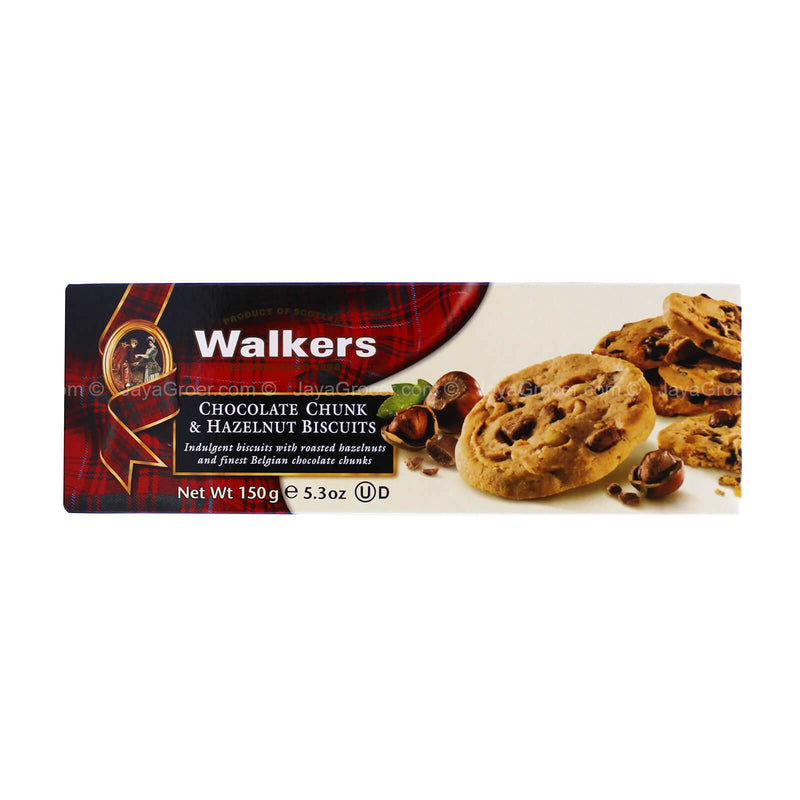 WALKERS CHOC/CHUNK & HAZELNUT 150G *1