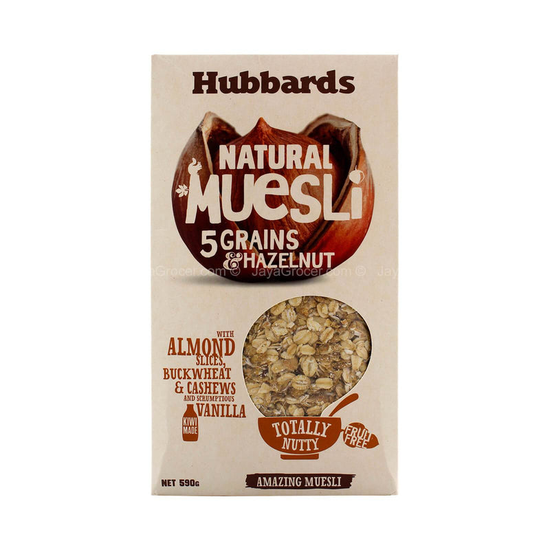 HUBB MUESLI 5 GRAINS & HAZELNUT 590G *1