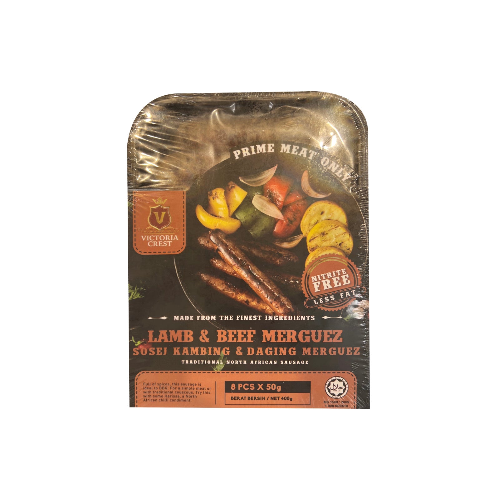 Victoria Crest Lamb & Beef Merguez Sausage 50g x 8
