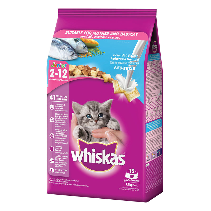 Whiskas Kitten Ocean Fish Dry Cat Food 1.1KG