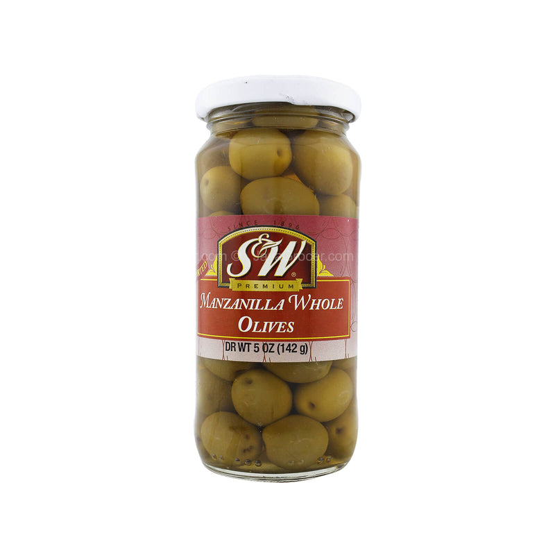 S&W Manzanilla Whole Olives 142g