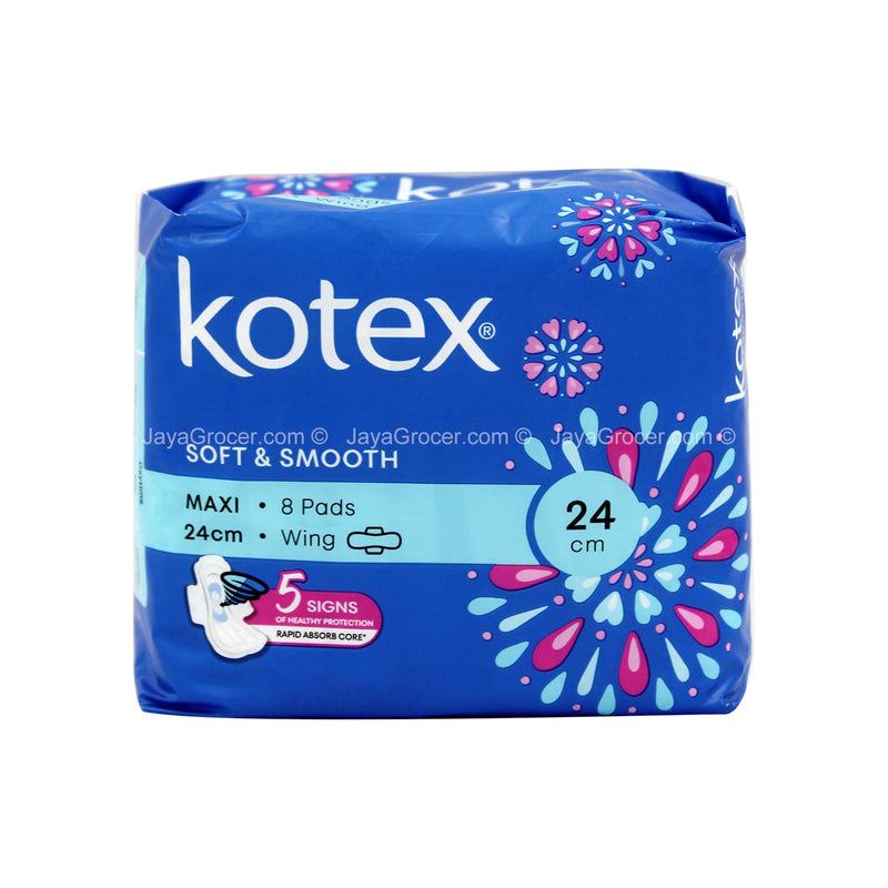 Kotex Soft and Smooth Maxi Wing Pad 24cm x 10