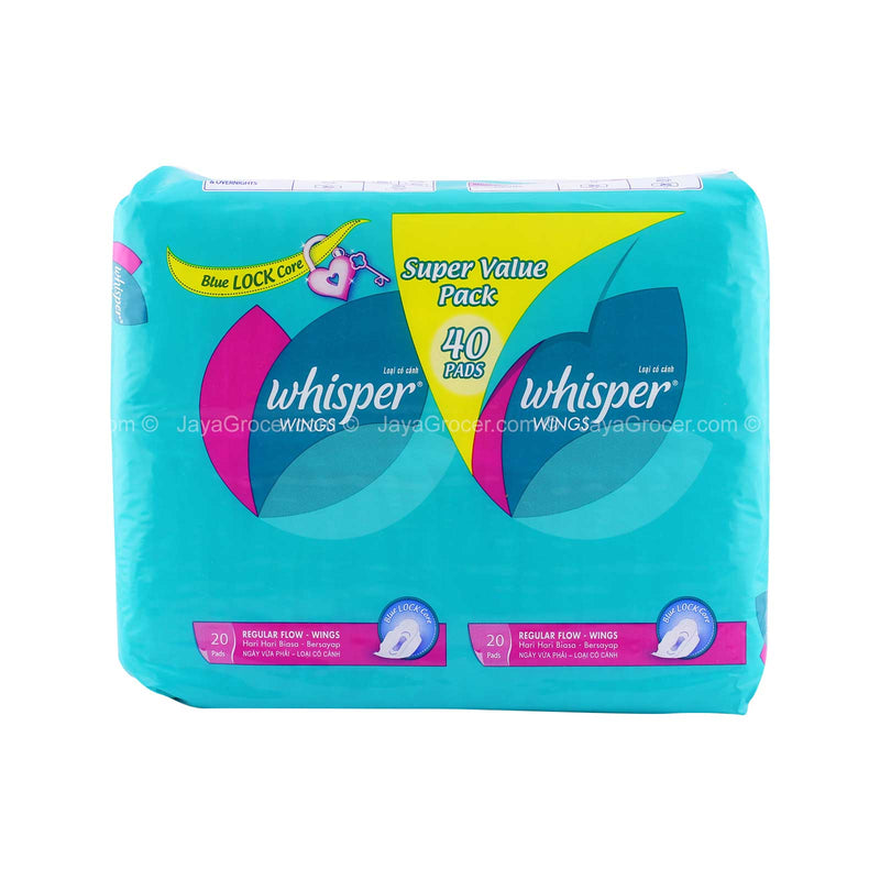 Whisper Regular Flow Wing Pad 23cm x 40pcs