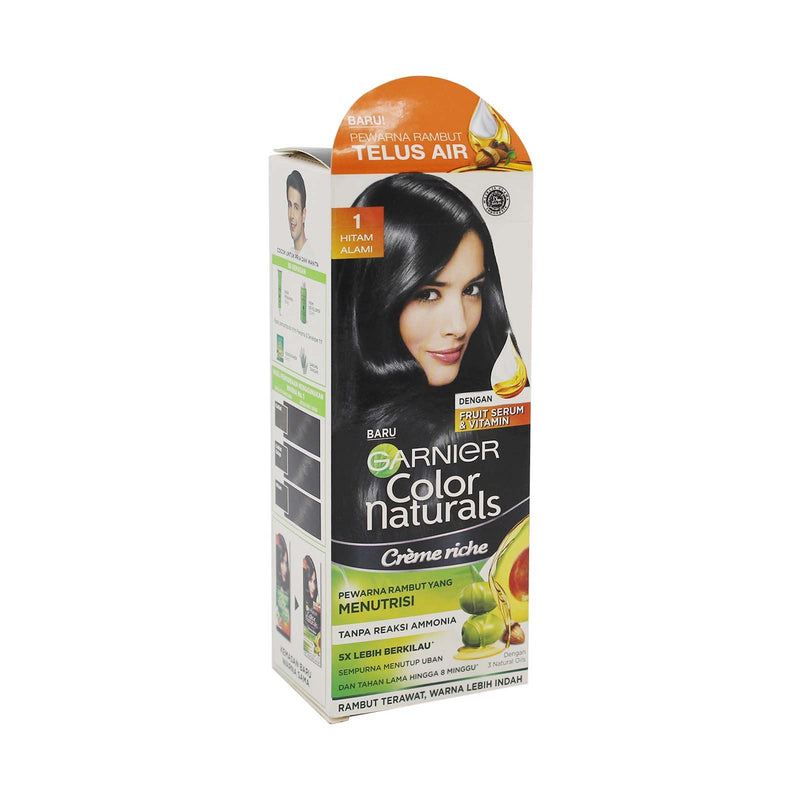 Garnier Color Naturals Creme Hair Color (01 Natural Black) 55ml + 50g