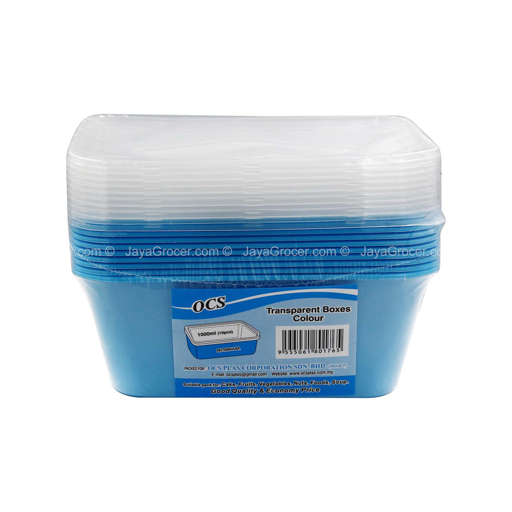 OC PP Rectangular Colored Box 1000ml x 10