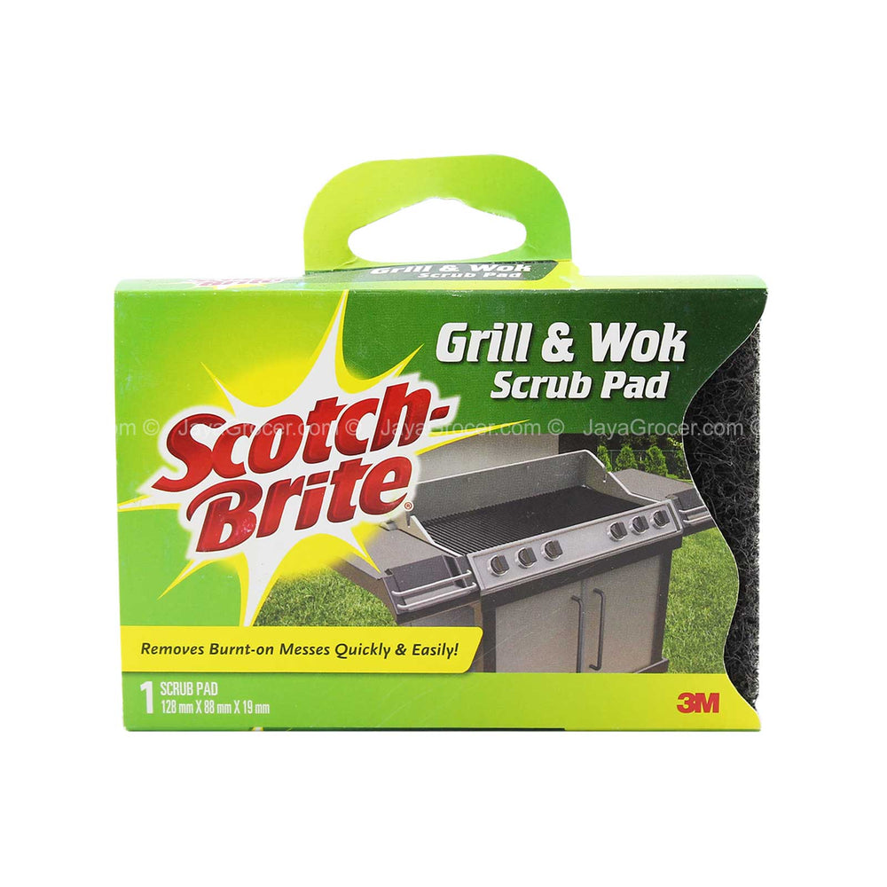 Scotch Brite Grill Wok Scrub Pad Black 1pack