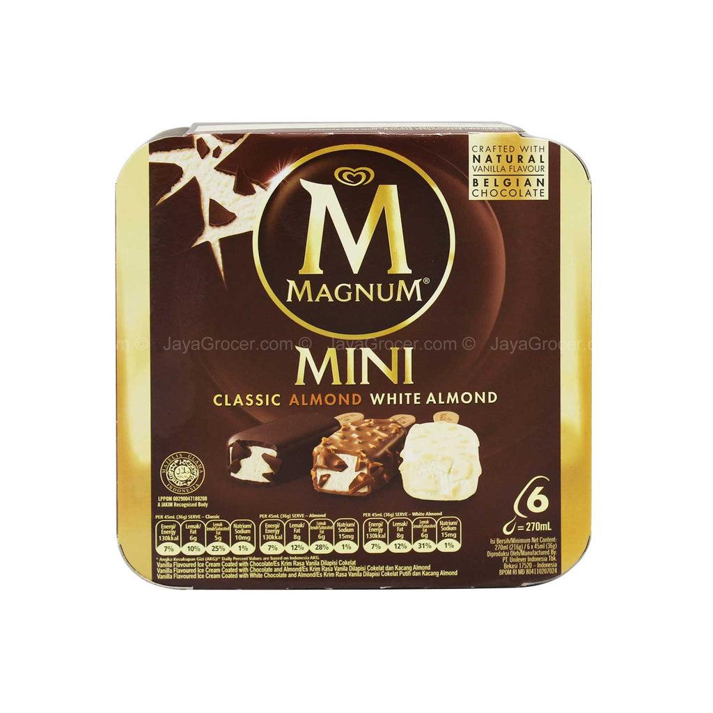 Magnum Mini Classic Almond White Almond Ice Cream 270ml