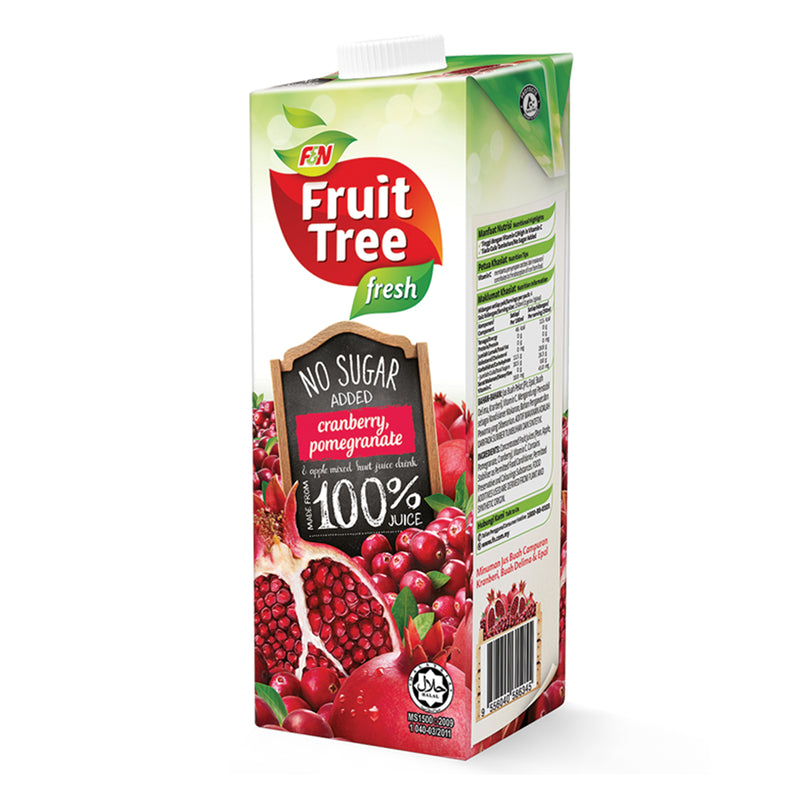 Fruit Tree 100% No Sugar Added Cranberry, Pomegranate and Apple 1L