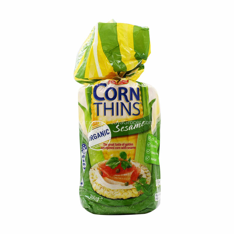 Real Foods Corn Thins Sesame Organic 150g