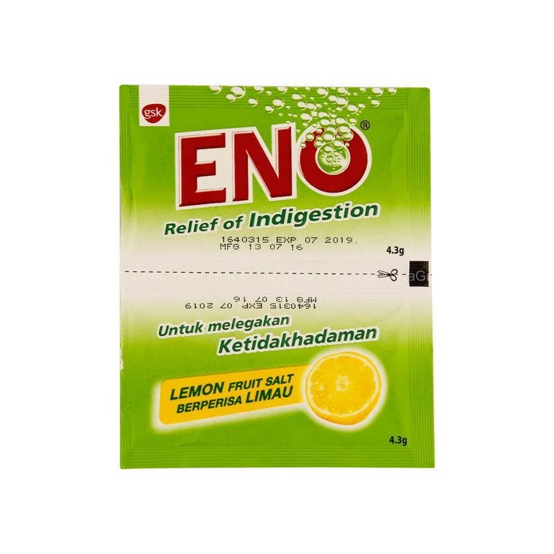 Eno Lemon Flavoured Fruit Salt Antacid Powder Sachet 4.3g x 2sachets