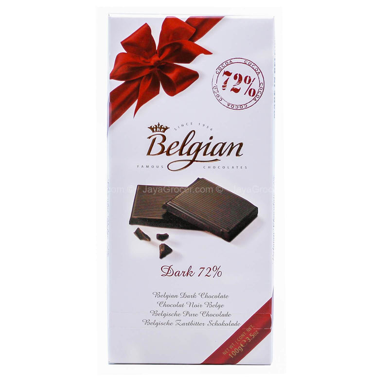 Belgian Dark 72% Dark Chocolate Bar 100g