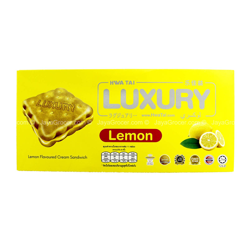 Hwa Tai Luxury Lemon Flavoured Cream Sandwich 120g