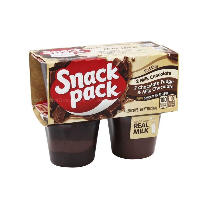 Snack Pack Chocolate Fudge & Milk Chocolate Pudding 368g