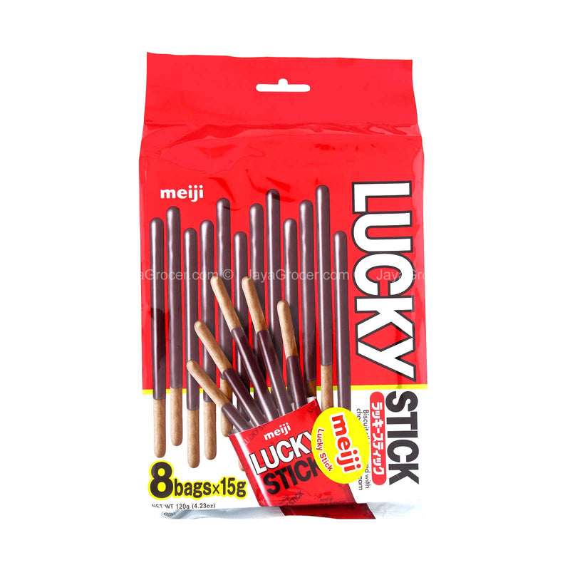 Meiji Lucky Chocolate Biscuit Stick 120g