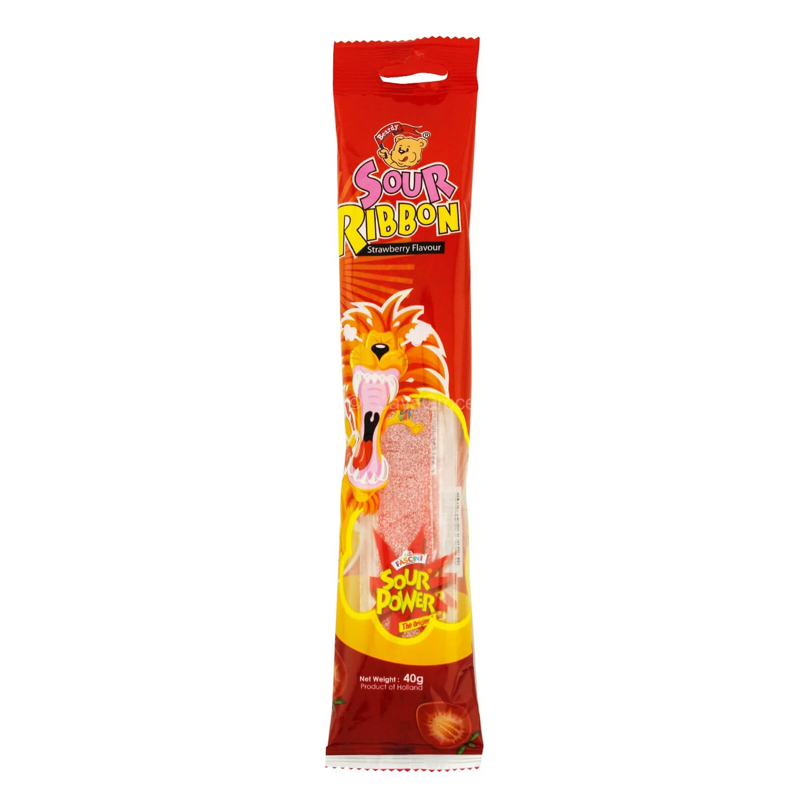Fascini Sour Power Strawberry Flavour Jelly 40g