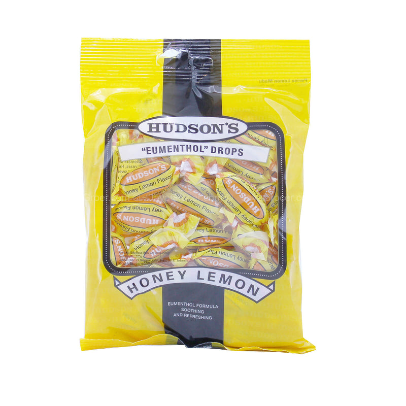 Hudson's Eumenthol Drops Honey Lemon Candies 100g