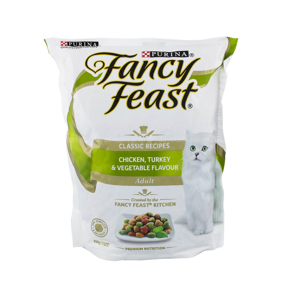 Purina Fancy Feast Chicken, Turkey and Vegetable Flavor Dry Cat Food 450g