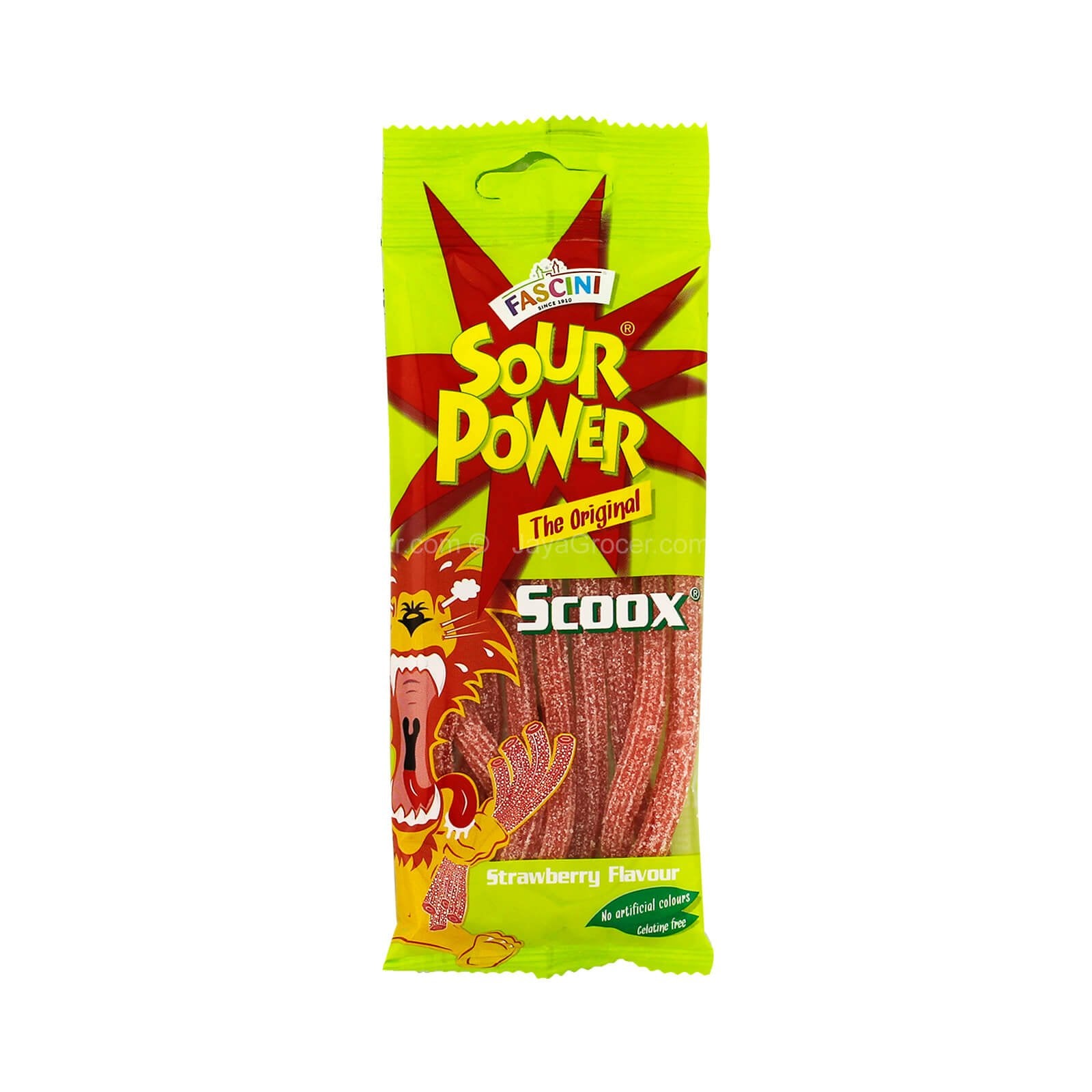 Fascini Sour Power Jelly Strawberry Candy 40g