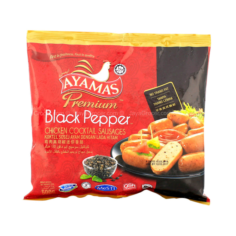 Ayamas Premium Black Pepper Chicken Cocktail Sausages 500g