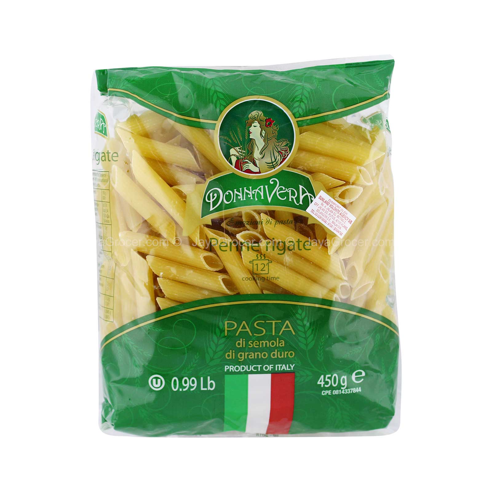 Donna Vera Penne Rigate Pasta 450g