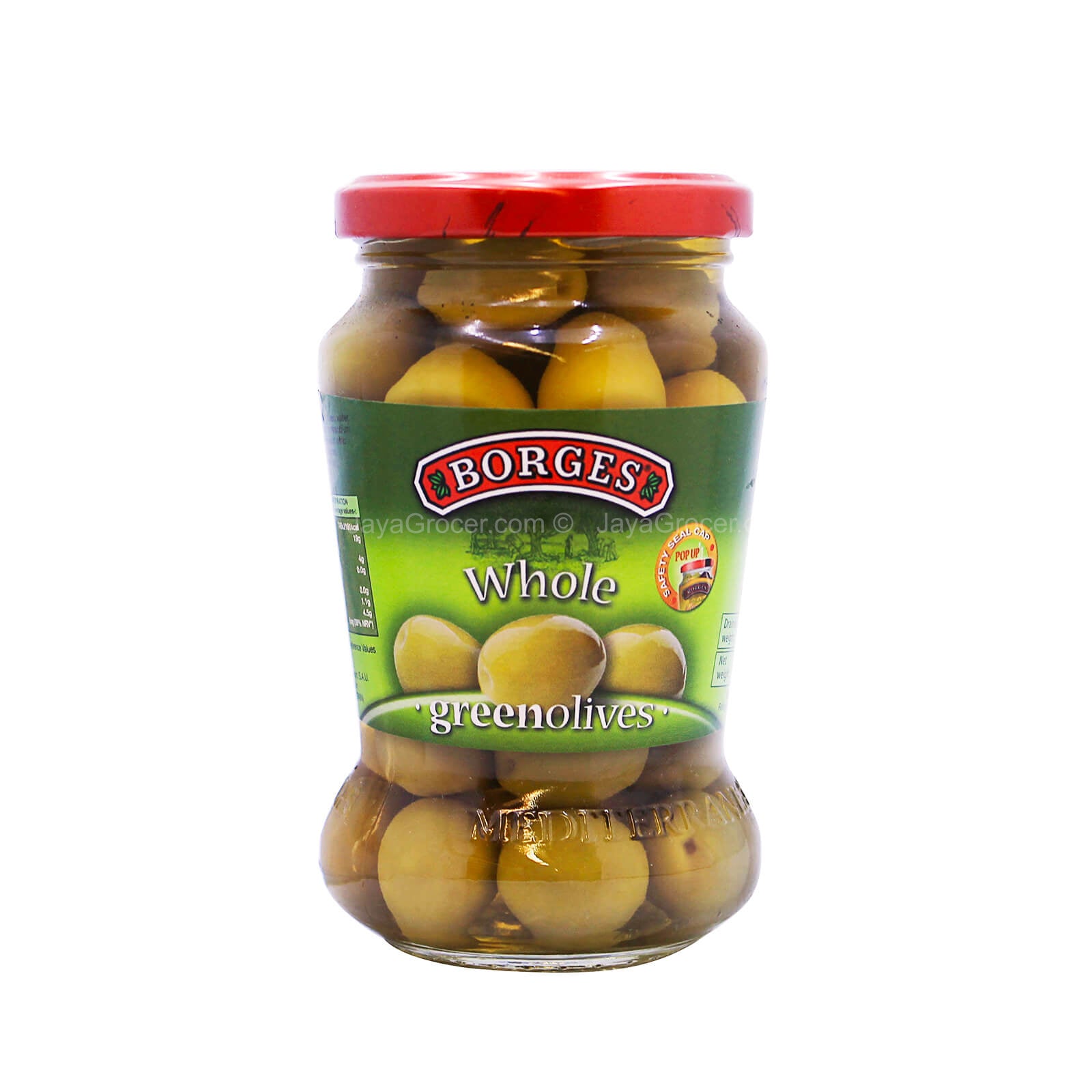 Borges Whole Green Olives 300g