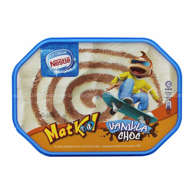 Nestle Mat Kool Vanilla Choc Ice Cream 1.5L