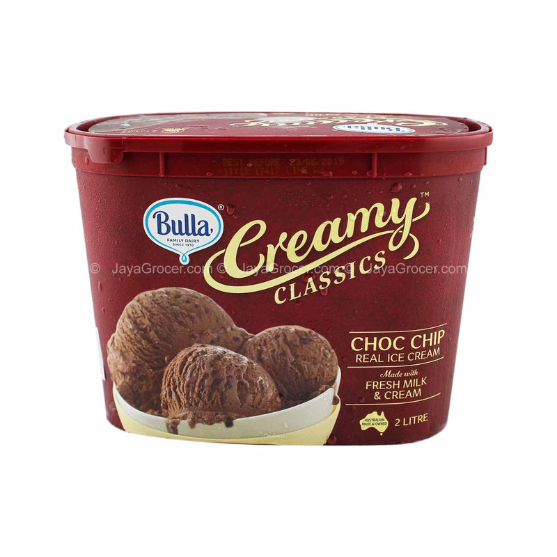 Bulla Creamy Classics Choc Chip Real Ice Cream 2L